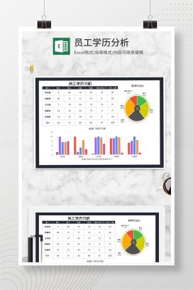 公司员工学历分析Excel模板