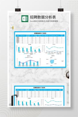 公司招聘数据统计分析表Excel模板