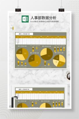 年度岗位离职人员数据分析Excel模板